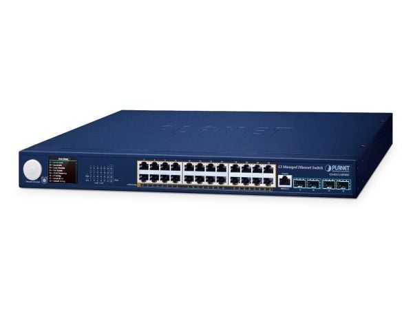 PLANET Layer 3 24-Port 10/100/1000T, Hallittu, L3, Gigabit Ethernet (10/100/1000), Power over Ethernet -tuki