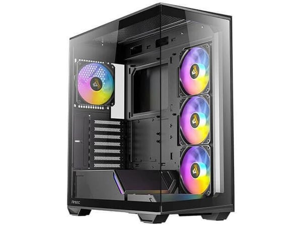 Antec Constellation Series C3 ARGB - Mid tower - ATX - sidepanel med vindu (herdet glass) - ingen strømforsyning - svart - USB/lyd