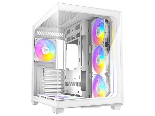 Antec C5 - Mid tower - ATX - sidepanel med vindu (herdet glass) - ingen strømforsyning - hvit - USB/Audio/Mic
