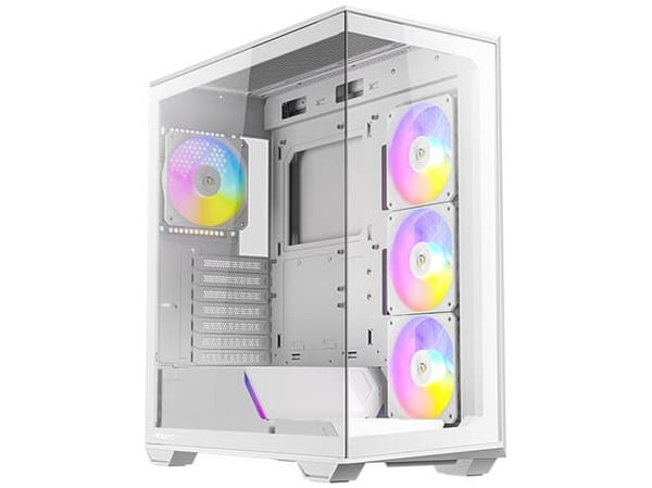 Antec C3, Midi Tower, PC, valkoinen, ATX, ITX, mikro ATX, lasi, muovi, teräs, 16 cm
