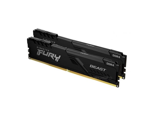 Kingston FURY Beast - DDR4 - sett - 64 GB: 2 x 32 GB - DIMM 288-pin - 3200 MT/s / PC4-25600 - CL16 - 1.35 V - ikke-bufret - ikke-ECC - svart