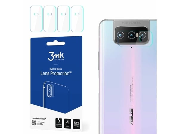 3MK Lens Protect for Asus Zenfone 7 Pro, beskyttelse til kameralinsen, 4 stk