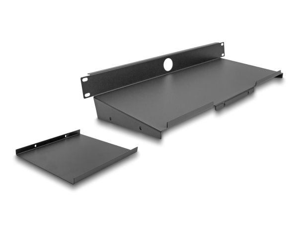 Delock - Racktastatur/musehylle - mørk grå - 1U - 19"