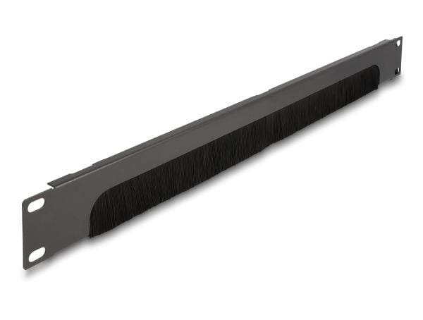 Delock - Rackbørstestripe - open at the bottom - mørk grå - 1U - 19"
