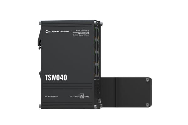 Teltonika TSW040 - Switch - ikke-styrt - 8 x 10/100 (PoE+) - DIN-skinnemonterbar - PoE+ (240 W)