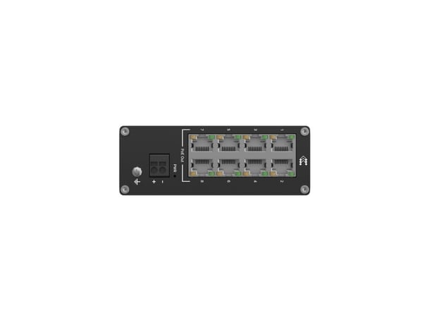 Teltonika TSW040 - Switch - ikke-styrt - 8 x 10/100 (PoE+) - DIN-skinnemonterbar - PoE+ (240 W)