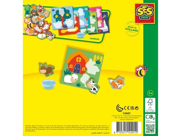 SES Creative My First 14401, Kids'' stickers, 1 år, Fotoark kartong, Flerfarget
