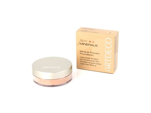 ARTDECO mineralpulver, pulver, beige, myk elfenben, universell, fuktighet, glans, matt