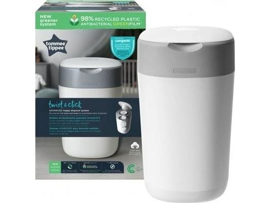 Sangenic 250790309, Tørr-bleiebøtte, Hvit, Plast, Monokromatisk