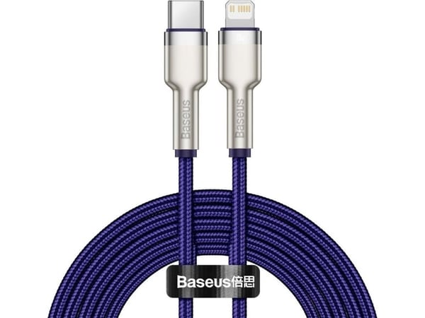 Baseus Cafule, 2 m, Lightning, USB C, Hankjønn, Hankjønn, Lilla