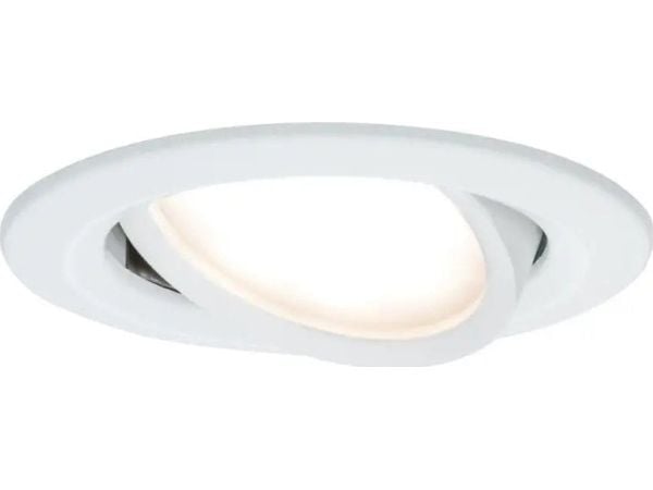 Paulmann 934.48, Innsunket spotlight, 1 ampuller, LED, 2700 K, 650 lm, Hvit