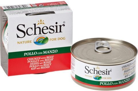 SCHESIR in jelly Chicken with beef - koiran märkäruoka - 150 g