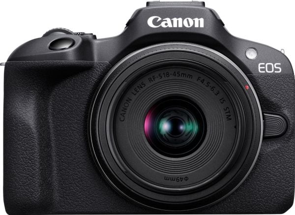 Canon EOS R100 - Digitalkamera - speilløst - 24.1 MP - APS-C - 4K / 29.97 fps - 2.5optisk x-zoom RF-S 18-45 mm F4.5-6.3 IS STM linse - Wi-Fi, Bluet...