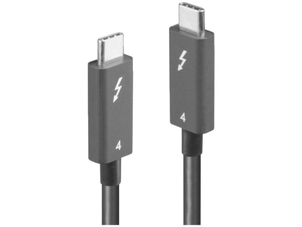 Lindy 31121, Hankjønn, Hankjønn, 2 m, 40 Gbit/s, Svart, Nickel