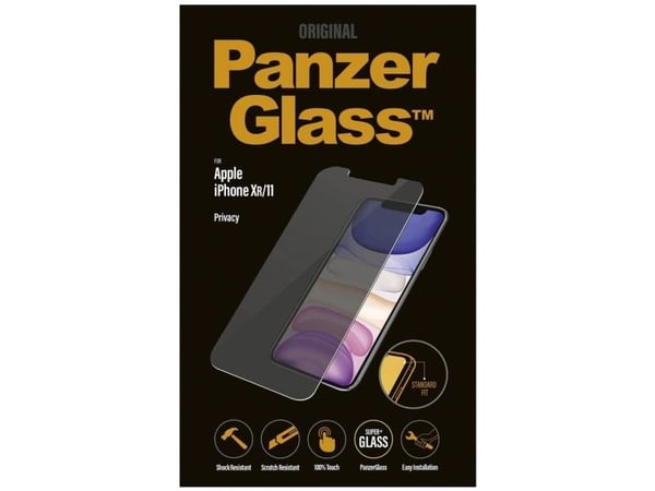 PanzerGlass™ | Classic-Fit - Skjermbeskyttelse for mobiltelefon - Privacy Edition | Apple iPhone XR/iPhone 11