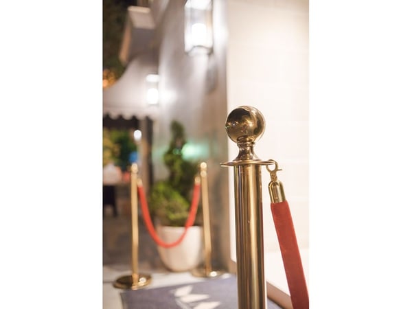 Securit® Classic Gold afspærringsstolpe rustfrit stål