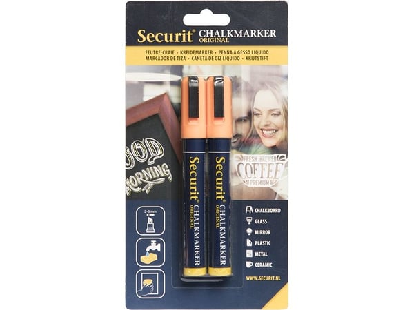Securit BL-SMA510-OR, Oranssi, Bullet, 2 kpl