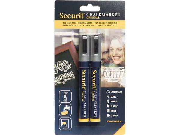Securit BL-SMA510-SL, hopea, pallo, 2 kpl