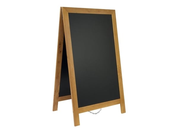 Gadesilt Securit® Deluxe 70x125 cm stort A-skilt  teak farvet
