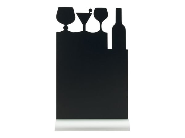 Securit® silhouet COCKTAIL bordskilt med alufod