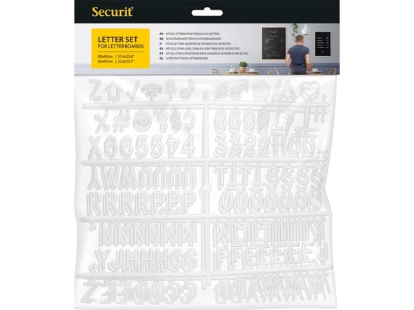 Bokstavssats Securit 256 st. vit, 1 set