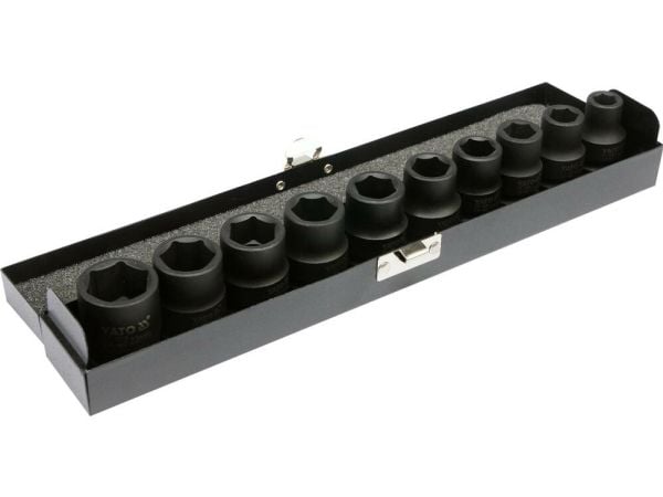 YATO IMPACT SOCKETS 1/2" SETT 10 stk 10-22mm 1025