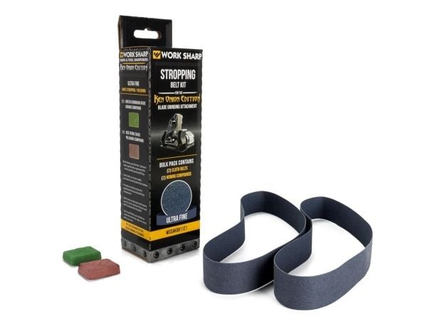 Work Sharp slipeband-set, Work Sharp Ken Onion E Blade, slipning