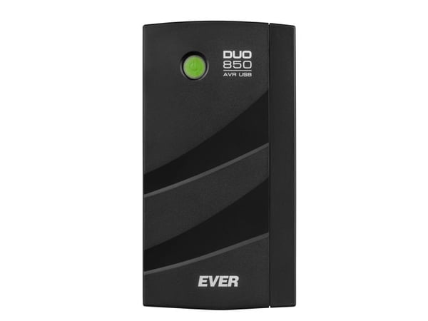 EVER DUO 850 PL AVR - UPS - AC 230 V - 550 watt - 850 VA - 2 x batteri - 5 Ah - USB - utgångskontakter: 3