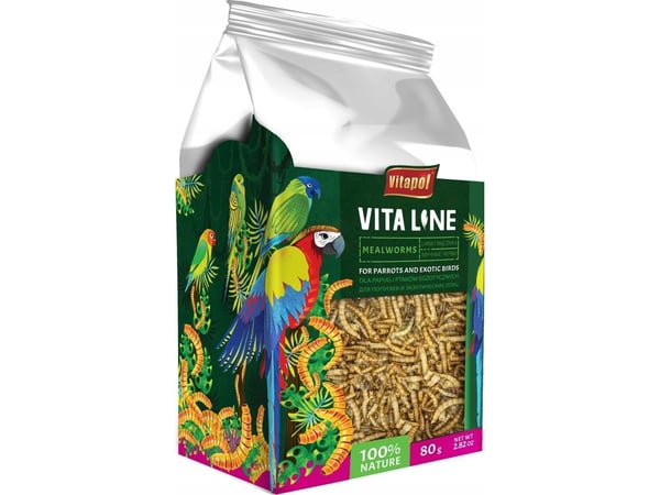 Vitapol Vitaline larver för fåglar och papegojor 80 g, 4 st/förpackning