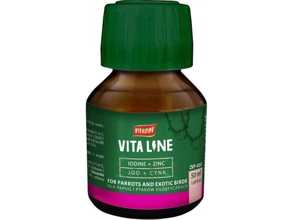 Vitapol Vitaline Sink + jod for eksotiske fugler 50ml