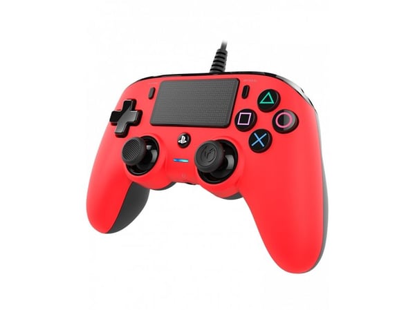 NACON Compact Controller Colour Edition, Spelplatta, PlayStation 4, D-pad, Meny, Kabel, Röd, 65 mm