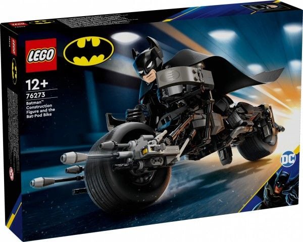LEGO Super Heroes 76273 Rakennettava Batman™-hahmo ja Batpod-pyörä
