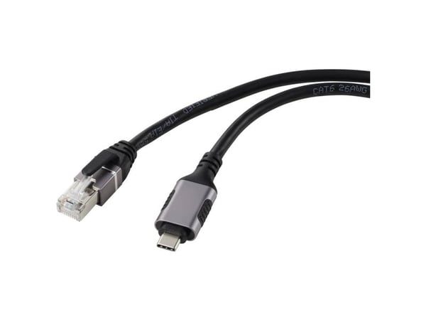 Renkforce RF-6055778, USB-C, RJ45, 1,8 m, Lajittelu