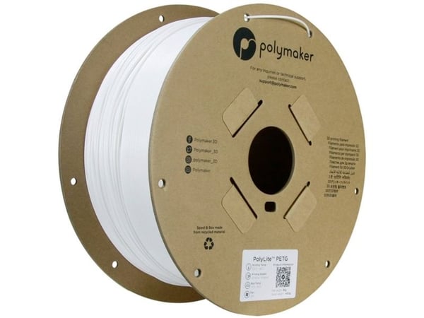 Polymaker PB01052 PETG-filament varmebestandig, høy strekkstyrke 1,75 mm 3000 g hvit PolyLite™, 1 stk