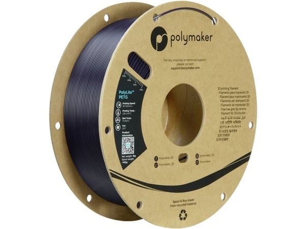 Polymaker PB01057 Filamentti PETG Lämmönkestävä, korkea vetolujuus 1,75 mm 1000 g Tumman violetti PolyLite™ 1 kpl