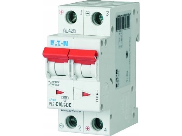 Eaton PL7-C10/2-DC överströmsutlösare 10kA DC