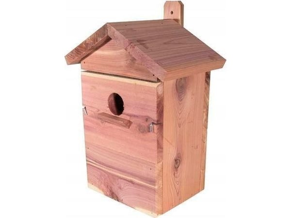 Garden&Fun fuglehytte av sedertre med 2 utskiftbare fronter i settet 21x15,5x32 cm