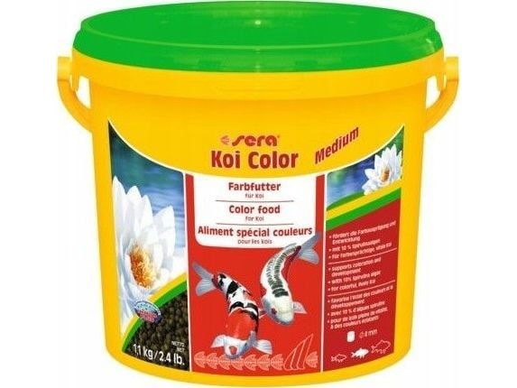 Sera Koi Color Medium 3.800 ml, granulat - koi-fôr