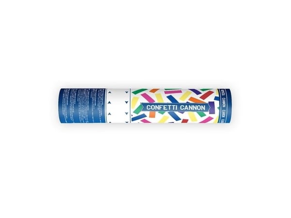 Party Deco tub konfettiskjutare, färgade ränder, 20 cm universell