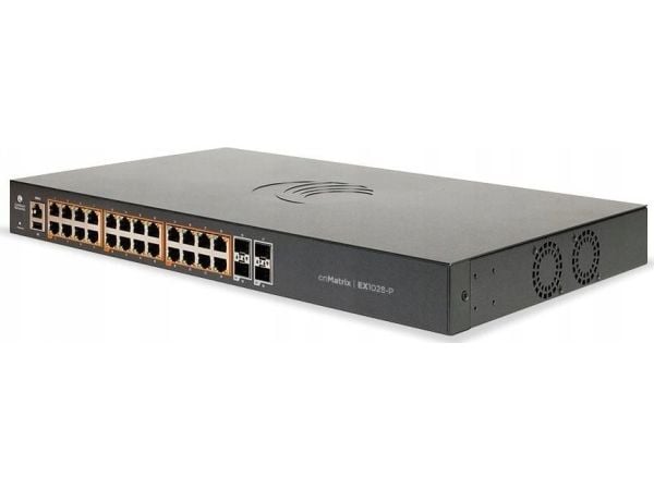 Cambium Networks cnMatrix EX1028-P - Switch - Styrt - 24 x 10/100/1000 (PoE+) + 4 x SFP (mini-GBIC) (opplink) - rackmonterbar - PoE+ (200 W)