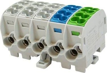 Simet-jakelulohko Al/Cu SCB 25-5X (80150) SIMBLOCK harmaa/non/zie 81500020