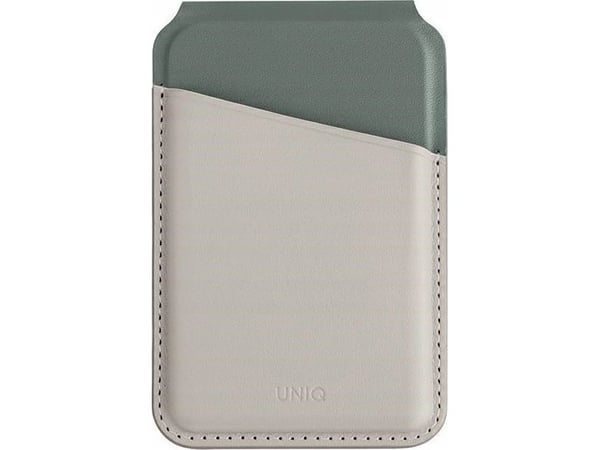 Uniq DS magnetisk RFID-lommebok og telefonstativ beige-grønn/ivory-lichen green