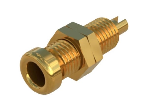 SKS Hirschmann BU 10 Au Laboratorieanslutning Anslutning, infälld vertikal Stiftdiameter: 4 mm Guld 1 st