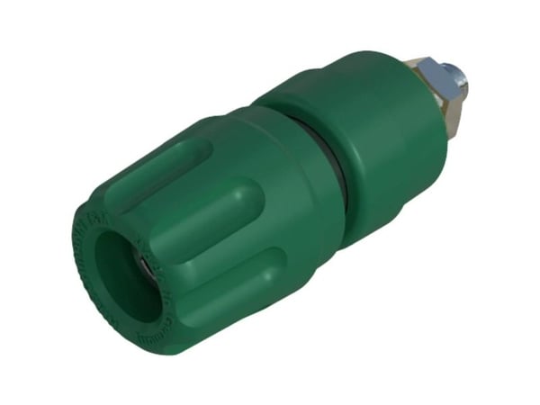 Hirschmann PKI 10A, Ø4 mm/Ø2 mm, vihreä, polyamidi, nikkeli, 30 VAC/60 VDC, 35 A