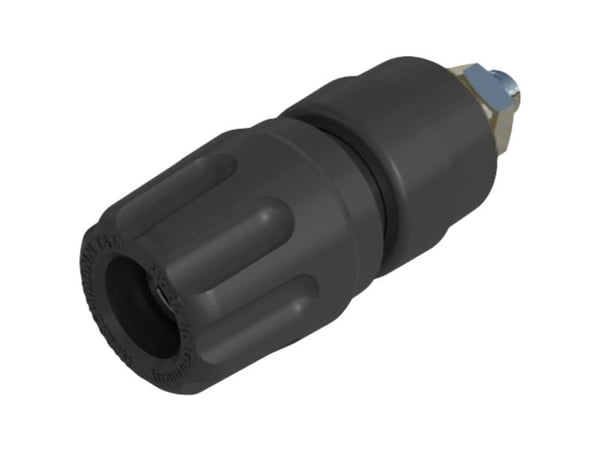 Hirschmann PKI 10A, Ø4mm/Ø2mm, Svart, Polyamid, Nickel, 30 VAC/60 VDC, 35 A