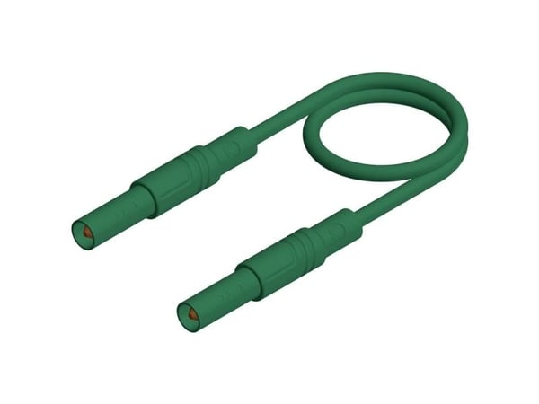 SKS Hirschmann MLS SIL GG 200/1 Säkerhetsprovledning [Lamellanslutning 4 mm - Lamellanslutning 4 mm] 2,00 m Grön 1 st