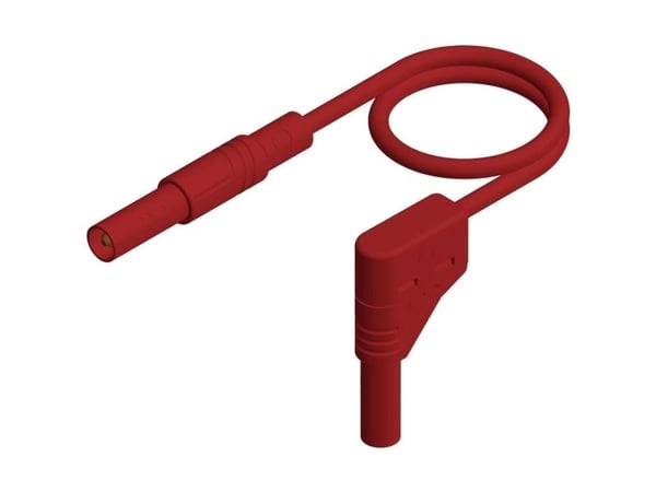SKS Hirschmann MLS SIL WG 100/1 Sikkerhedsprøveledning [Lamelstik 4 mm - Lamelstik 4 mm] 1.00 m Rød
