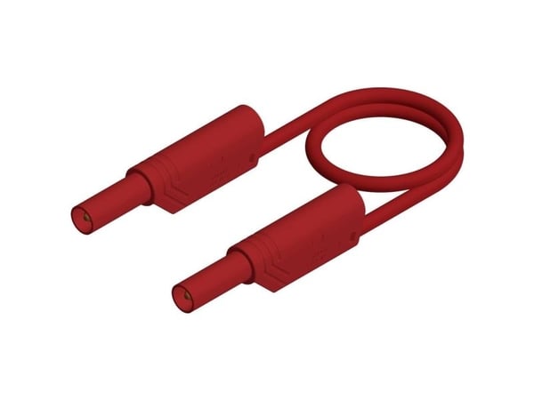 SKS Hirschmann MLS SIL WS 200/1 Säkerhetsprøveledning [Lamelstik 4 mm - Lamelstik 4 mm] 2.00 m Rød 1 stk
