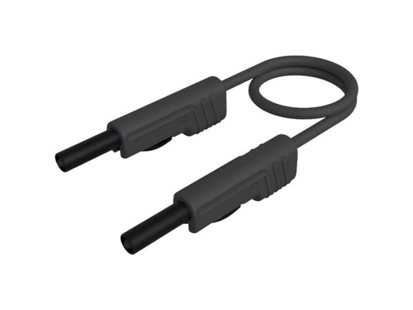 Hirschmann 973646100, Testsond, Svart, Polyvinylklorid (PVC), 1 mm ², -15 - 70 ° C, 30 V