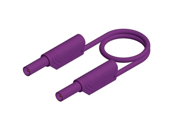 SKS Hirschmann MLS WS 200/2,5 Säkerhetsprovledning [Lamellanslutning 4 mm - Lamellanslutning 4 mm] 2,00 m Violett 1 st
